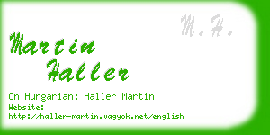 martin haller business card